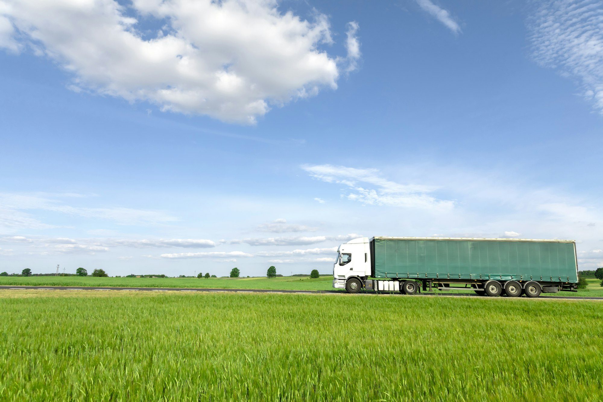 transportation truck on the road